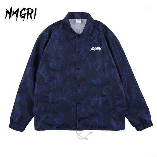

men's trench coats nagri men streetwear butterfly jackets coat autumn harajuku hip hop windbreaker casual vintage cargo bomber jacket, Tan;black