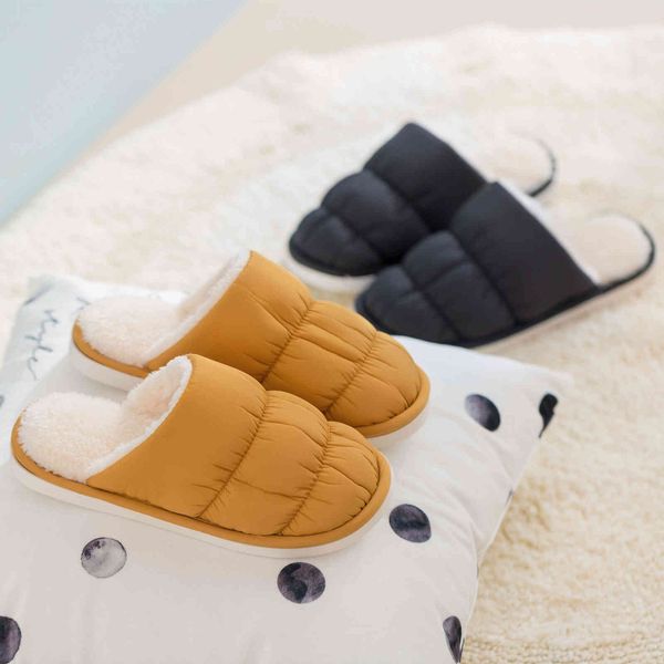 

luxury slippers autumn winter of 2021 home shopping memory down toy cotton men's and women's slippers, Black