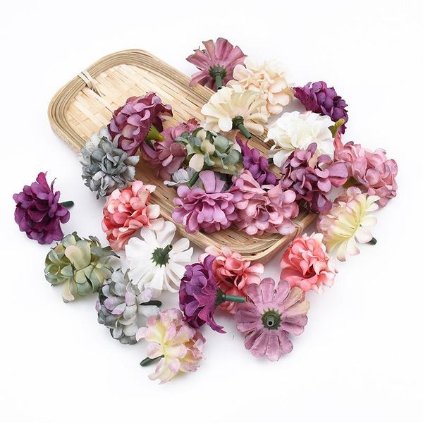 

decorative flowers & wreaths 20 pcs fake carnation wedding flower head christmas scrapbooking home decor clearance artificial bridal accesso