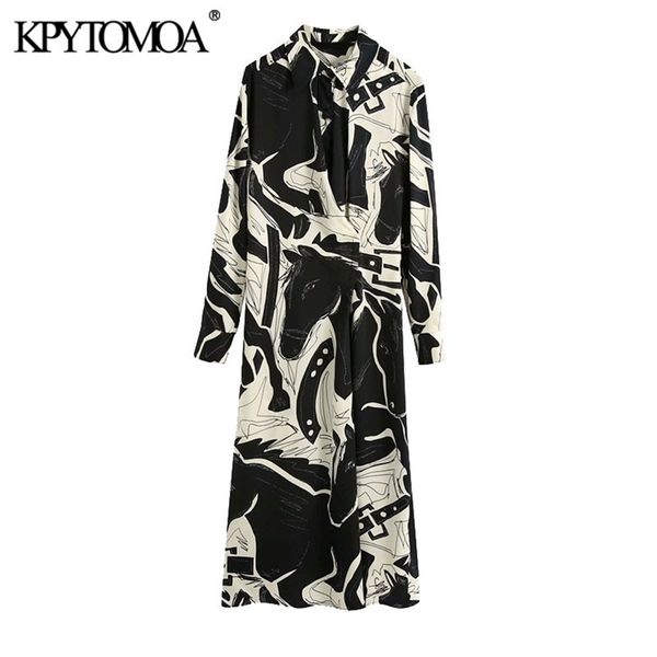 

women fashion with buttons printed pleated midi dress long sleeve front vents female dresses vestidos 210420, White