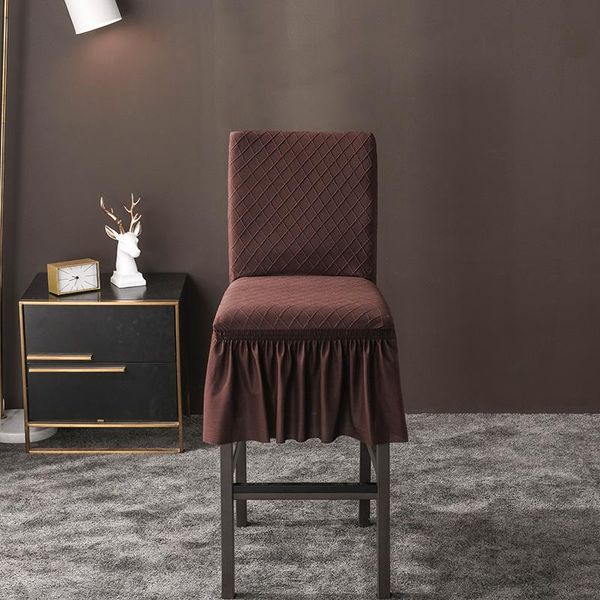 

chair covers high-end bar one-piece cover gold needle jacquard skirt elastic