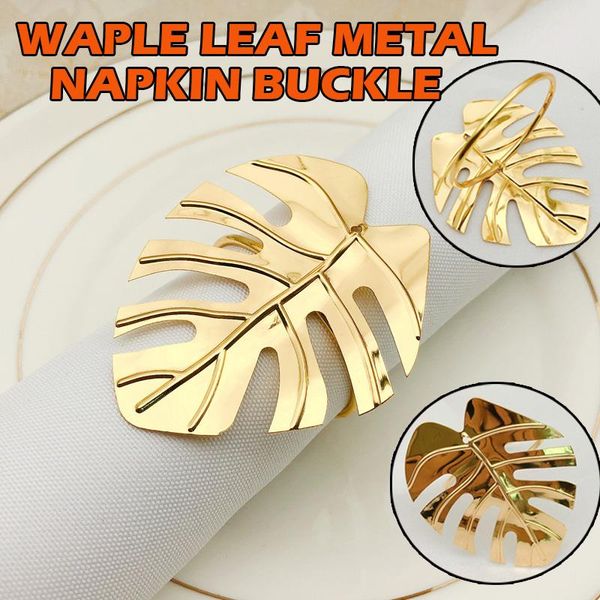 

12pcs/set napkin ring set leaf holder decoration wedding buckle dinner table rings