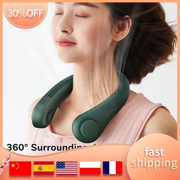 

electric hair brushes neck fan personal fans for your adjustable 360 cooling super quiet portable rechargeable wearable