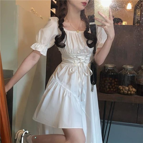 

casual dresses black skirt women summer irregular harajuku gothic vintage dress elegant solid butterfly sleeve, Black;gray