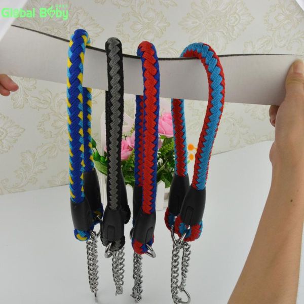 

dog collars & leashes 4 colors 2 sizes brand strong fine round rope control chain neck pet collar medium large