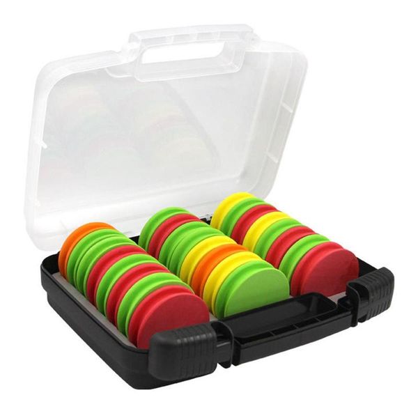 Linha de trança 24 pcs Pesca carretel misturado aleatoriamente cor de enrolamento da cor principal Círculo-linha multicolor bobina giratória e sudo