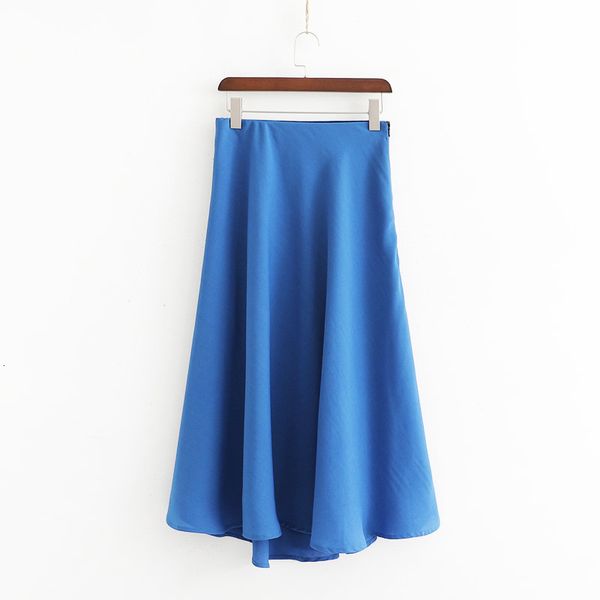 

skirts casual women blue za linen female vintage summer solid a-line for fashion ladies long faldas mujer moda o5pn, Black