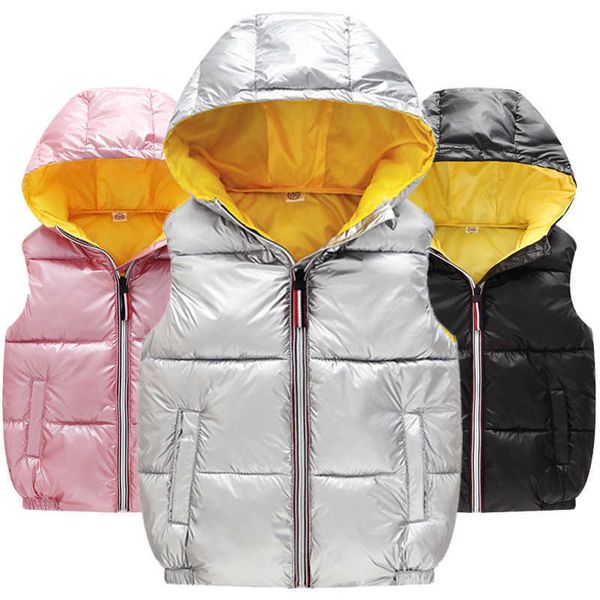 Kind Weste Kinder Mode Oberbekleidung Winter Mäntel Kinder Kleidung Warme Kapuzenjacke Baumwolle Baby Jungen Mädchen Weste Für 3-7 jahr H0909