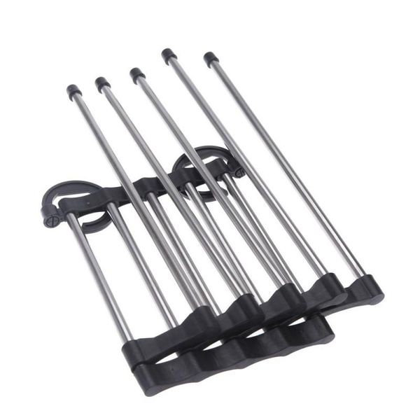 

hangers & racks 5 in 1 portable multifunctional stainless steel pants trousers rack closet hanger black silver