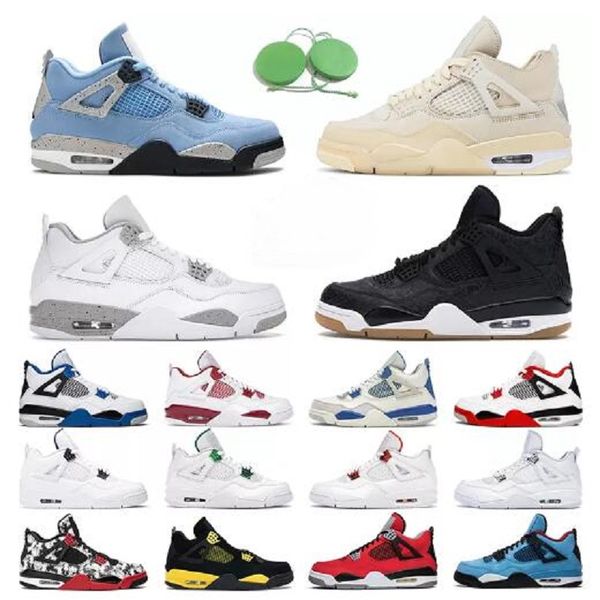 

2022 sail 4 4s university blue 1 1s mens basketball shoes sneakers atmosphere hyper royal black cat silver toe bred dark mocha fire red men