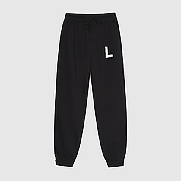 

mens casual fashion classic black pants soft comfortable breathable trousers printed with letters handsome street style