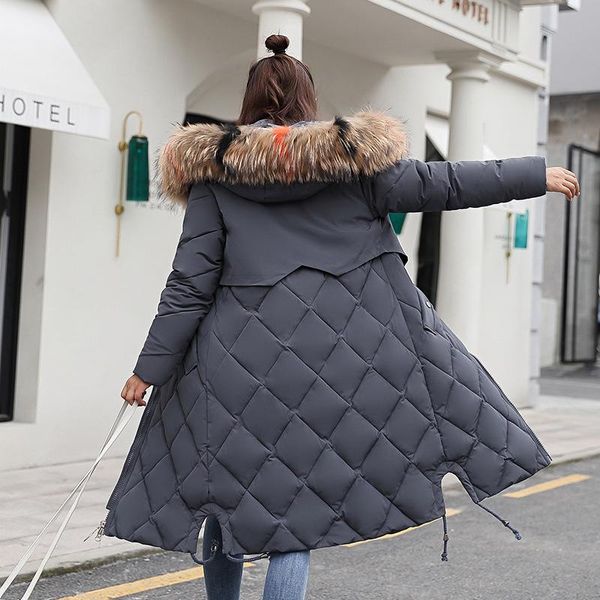 

women's trench coats women ladies parkas jackets 2021 autumn winter plus large size warm fitness down cotton padded garment thicker lon, Tan;black