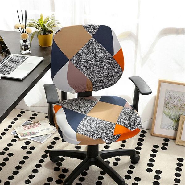 

swivel chair slipcover office computer rotating armchair cover washable removable elastic stretch dustproof seat protector covers
