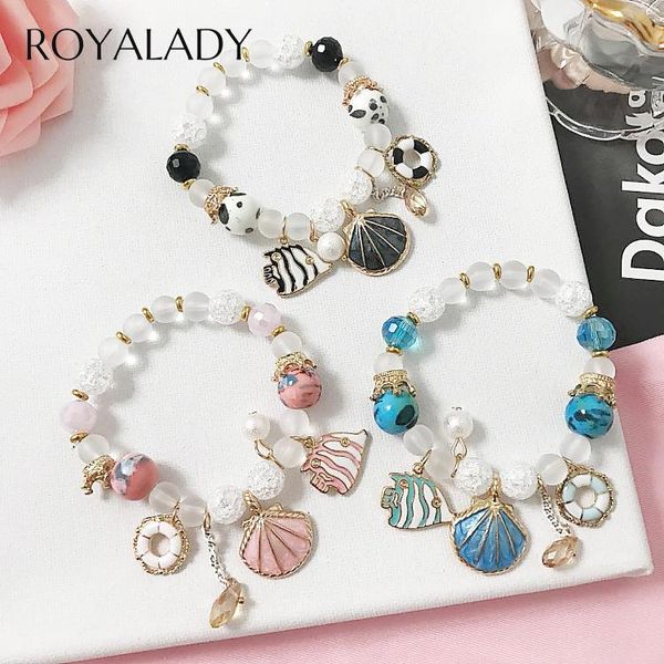 

charm bracelets korean colorful glass bracelet & bangles for women blue sky star lovely diy fashion jewelry christmas gifts, Golden;silver