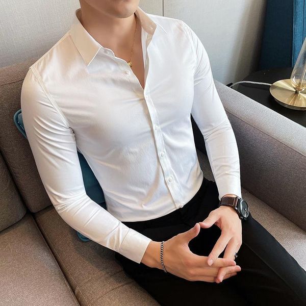 

men's casual shirts lange mouwen heren shirt dress nieuwe mannen wedding tuxedo camisa sociale masculina slim business men, White;black