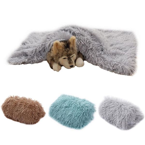

cat beds & furniture fluffy long plush pet blankets dog bed mats deep sleeping soft thin covers for summer winter use mattress