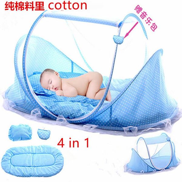

wholesale baby kids use summer canopy protect 4 in 1 mosquito net crib netting