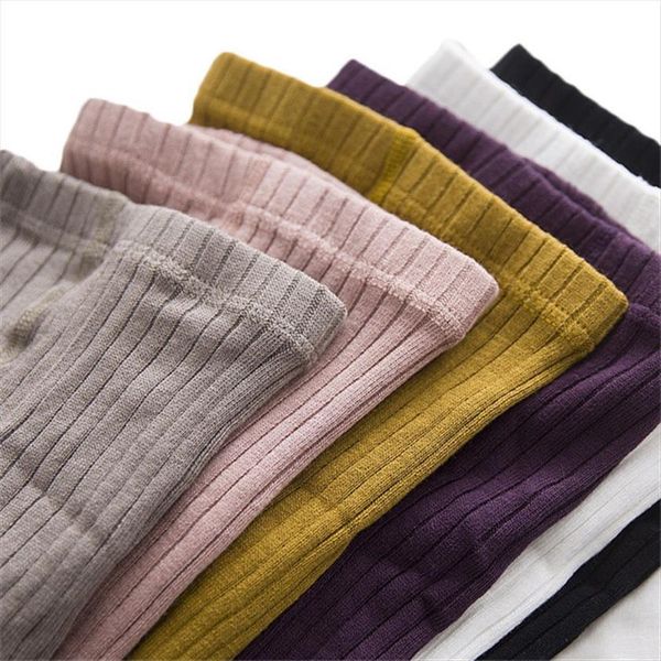 

baby girls leggings striped skinny rib high waist children clothes for ankle length clothing 0 5 years, Blue