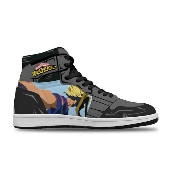 

my hero academia diy breathable sports non-slip casual shoes cartoon japanese for men fashion trend anime shoe high basketball shoes