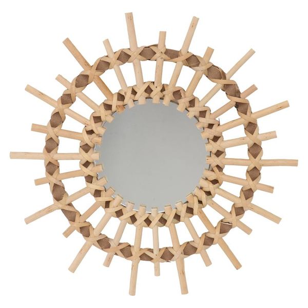

mirrors 1pc hand-woven mirror wall decor hanging adornment