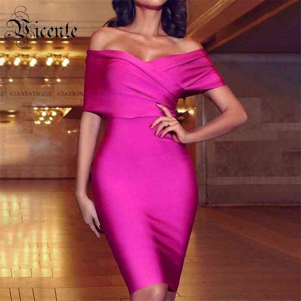 

chic off shoulder cross design knee length dress ruched celebrity party club bandage 210520, Black;gray