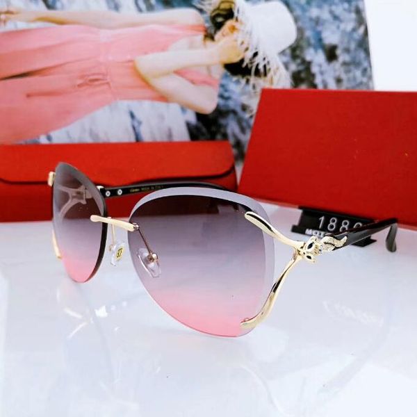 

2021 designer women sunglasses fashion metal frame uv400 ultraviolet protective glasses summer square style with packaging boxes, White;black
