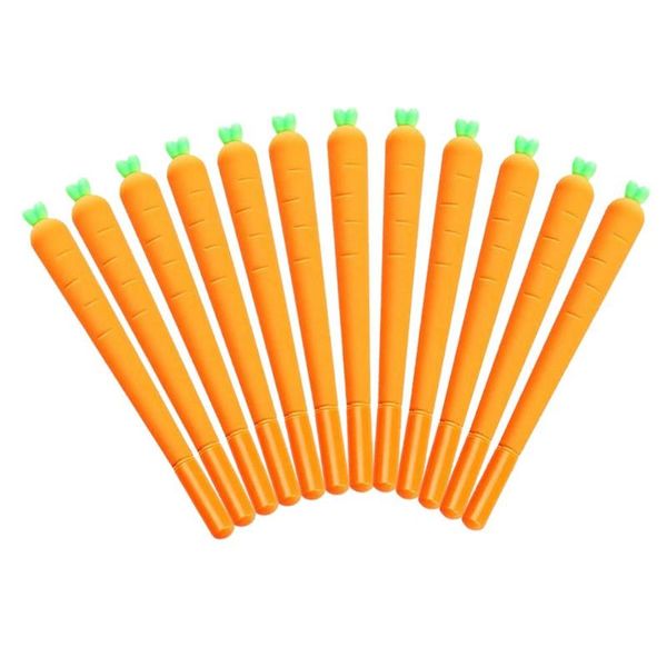 

gel pens 12 pack carrot ink pen soft rollerball novelty cute for office school