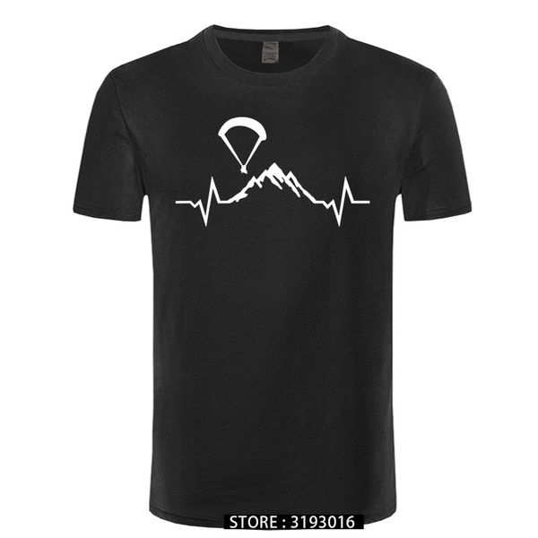 

ccccsportparagliding mountains ecg heartbeat t shirt designer summer style men breathable streetwear pattern sale, Black;yellow