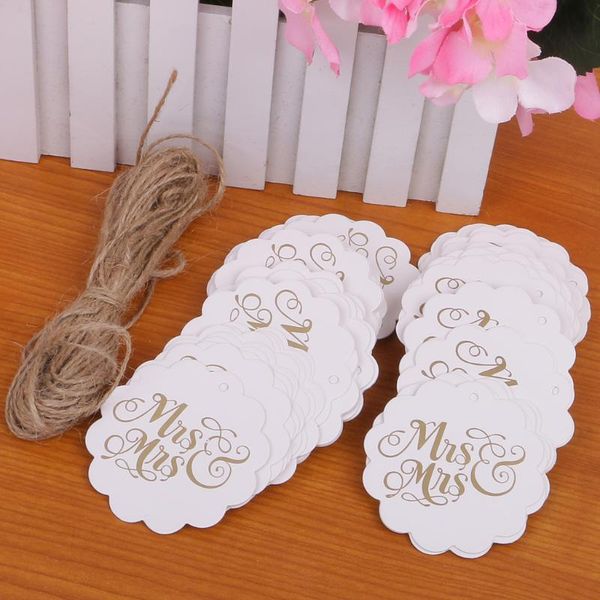 

greeting cards 100 glitter gold mrs & gift tags gay wedding favor bridal shower invitation white for supply