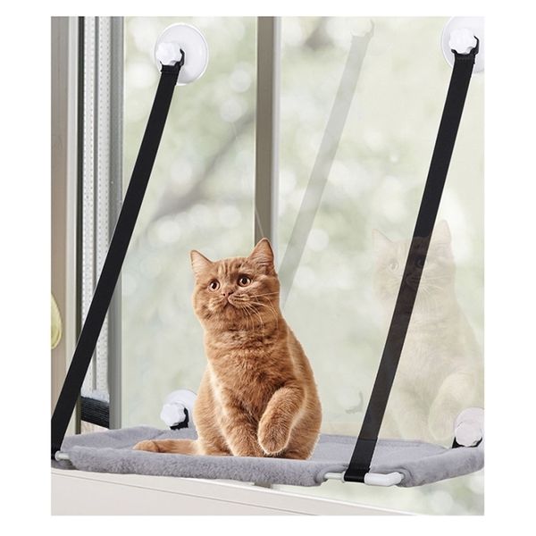 Malla Mascota Gato Hamaca Ventana Cama Sala de estar Ventosa Colgante de pared Cojinete transpirable 20 kg Asiento 211111