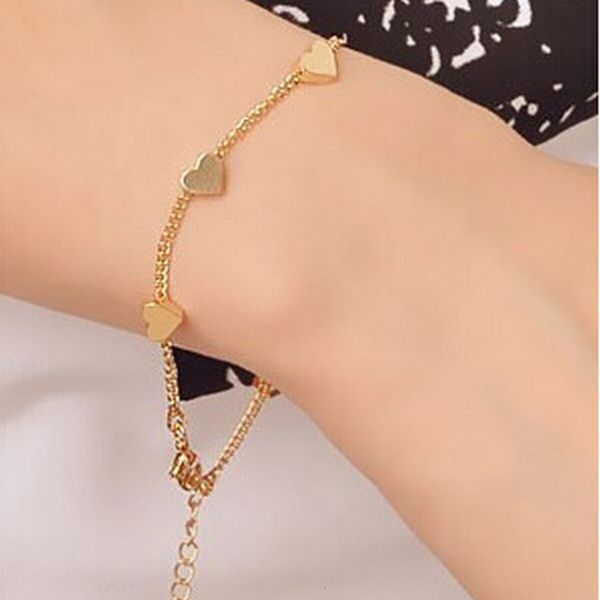 

hand catenary korean version simple pointed star peach heart five love bracelet fashion versatile color protection bracelet jewelry, Black