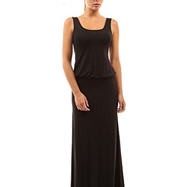 

casual dresses pattyboutik women's sleeveless blouson maxi dress cvgu, Black;gray