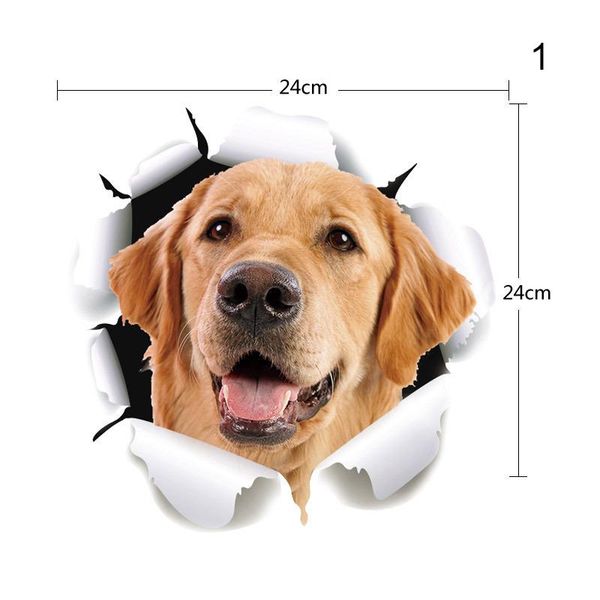 

wall stickers crack car sticker creative cat/dogs 3d self-adhesive for window waterproof sasi