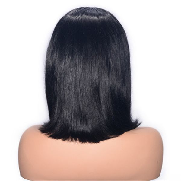

malaysian virgin lace front wigs with baby pre plucked hairline straight human hair wig for women, Black;brown