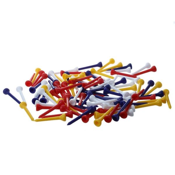 

100pcs 49mm color mixed plastic golf tees balls