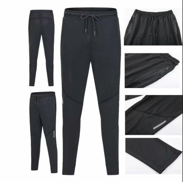 

men's casual running pants sportswear slim sports products in the gym are on sale, Black