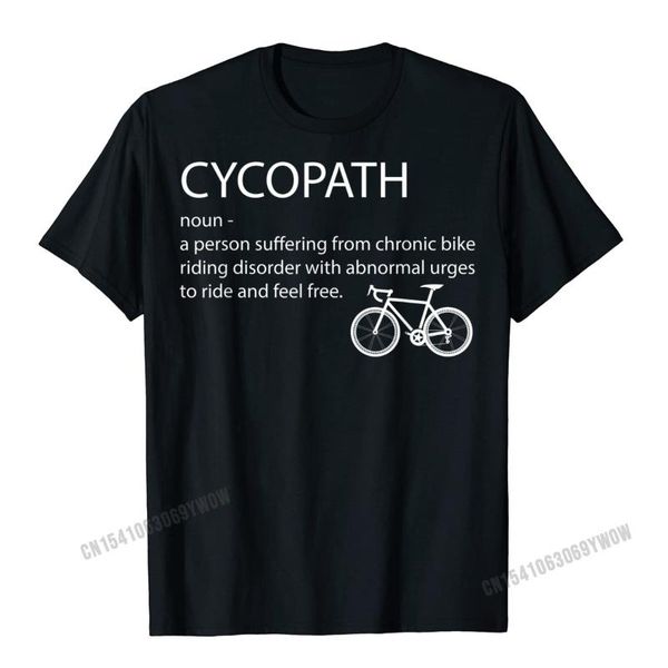 

men's t-shirts cycopath funny bike cycle cyclist pun quote humor t-shirt casual gift shirts harajuku cotton men t shirt, White;black