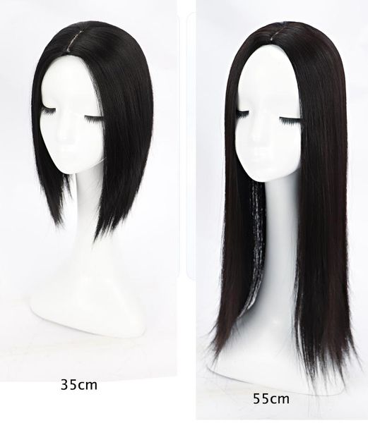 

party hats women natural straight hair without bang fringe closures hairpins synthetic clip in toupee hairpieces accessories