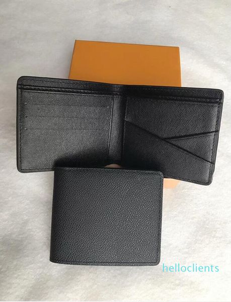 

6 colors mens brand 2021 men's leather with wallets for men purse wallet men wallet with orange box dust bag, Red;black