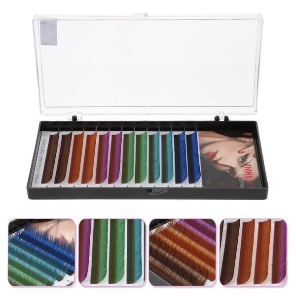 

false eyelashes 1 box colored volume eyelash extensions lash fake lashes gift