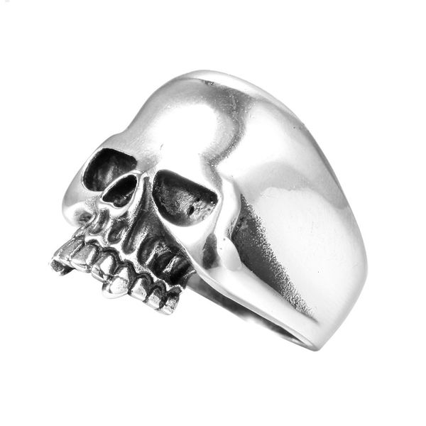 

delicate ring punk skull titanium steel men's ghost, Silver