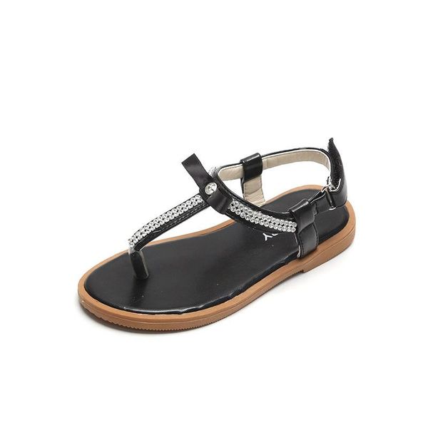 

sandals girls summer fashion baby kids shoes non-slip soft flat beach children dancing chaussure fille toddler, Black;red