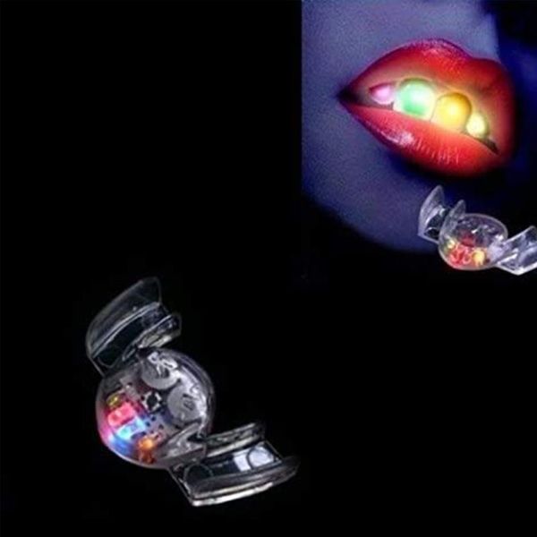 

party decoration halloween glowing led teeth flashing light up mouth braces piece glow for carnival rave supplies