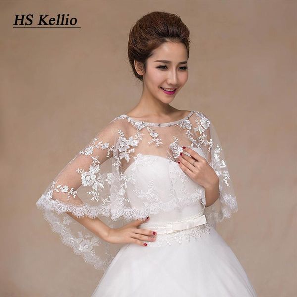 

wraps & jackets hs kellio wedding boleros lace elegant bridal shawl, White