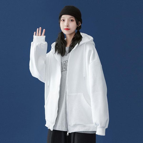 

men's hoodies & sweatshirts m-5xl plus size men full-zip hooded sweatshirt korean fashion oversized long sleeve japanese streetwear, Black