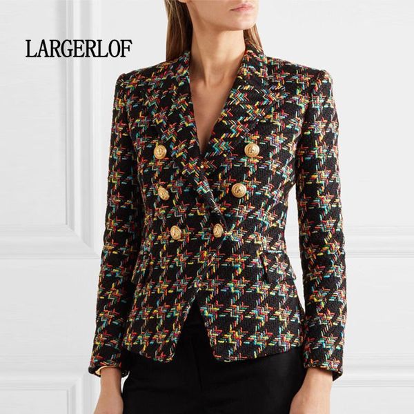 

women's suits & blazers largerlof women blazer autumn spring ladies slim fit simple double breasted br471007, White;black