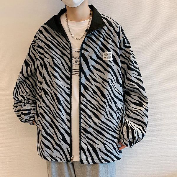 

men's jackets spring autumn cool mens harajuku streetwear bomber jacket baseball coats loose motorcycle pilot two-sided drill, Black;brown