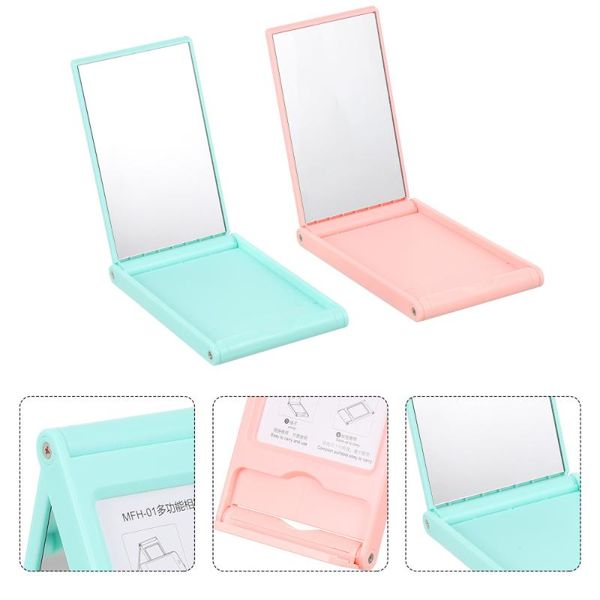 

cell phone mounts & holders 2pcs deskbeauty mirror storage racks (sky blue,)