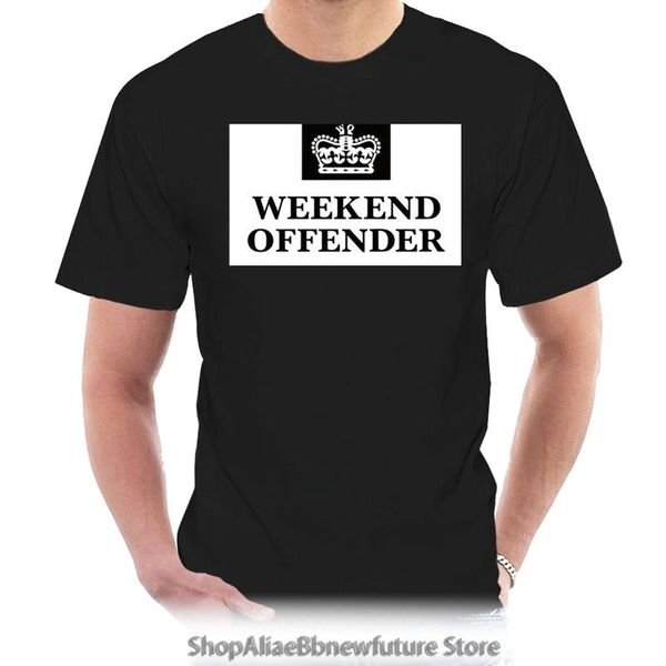 Herren T-Shirts T-Shirt Weekend Offender Schwarz Weiß T-Shirt Atmungsaktives T-Shirt 5019Y