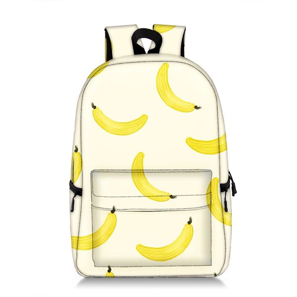 

banana leaf pattern student print backpack high-quality comfortable large-capacity novel fun school trip play